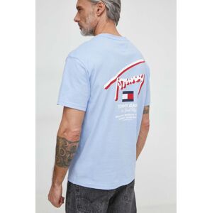 Tommy Jeans pamut póló férfi, nyomott mintás
