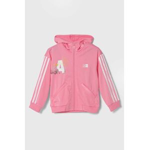adidas gyerek felső x Disney rózsaszín, nyomott mintás, kapucnis