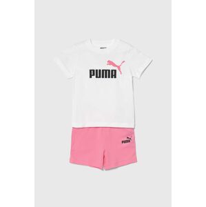 Puma baba pamut melegítő Minicats & Shorts Set rózsaszín