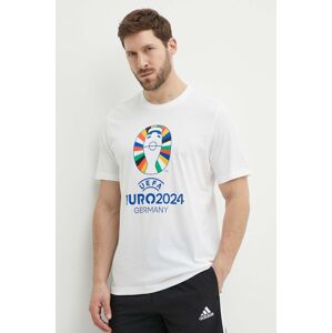 adidas Performance t-shirt Euro 2024 bézs, férfi, nyomott mintás, IT9290