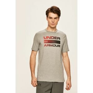 Under Armour t-shirt szürke, férfi, nyomott mintás